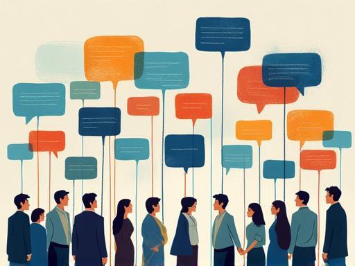 Abstract image representing communication and feedback.